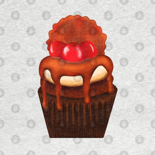 Waffle cupcake by cariespositodesign